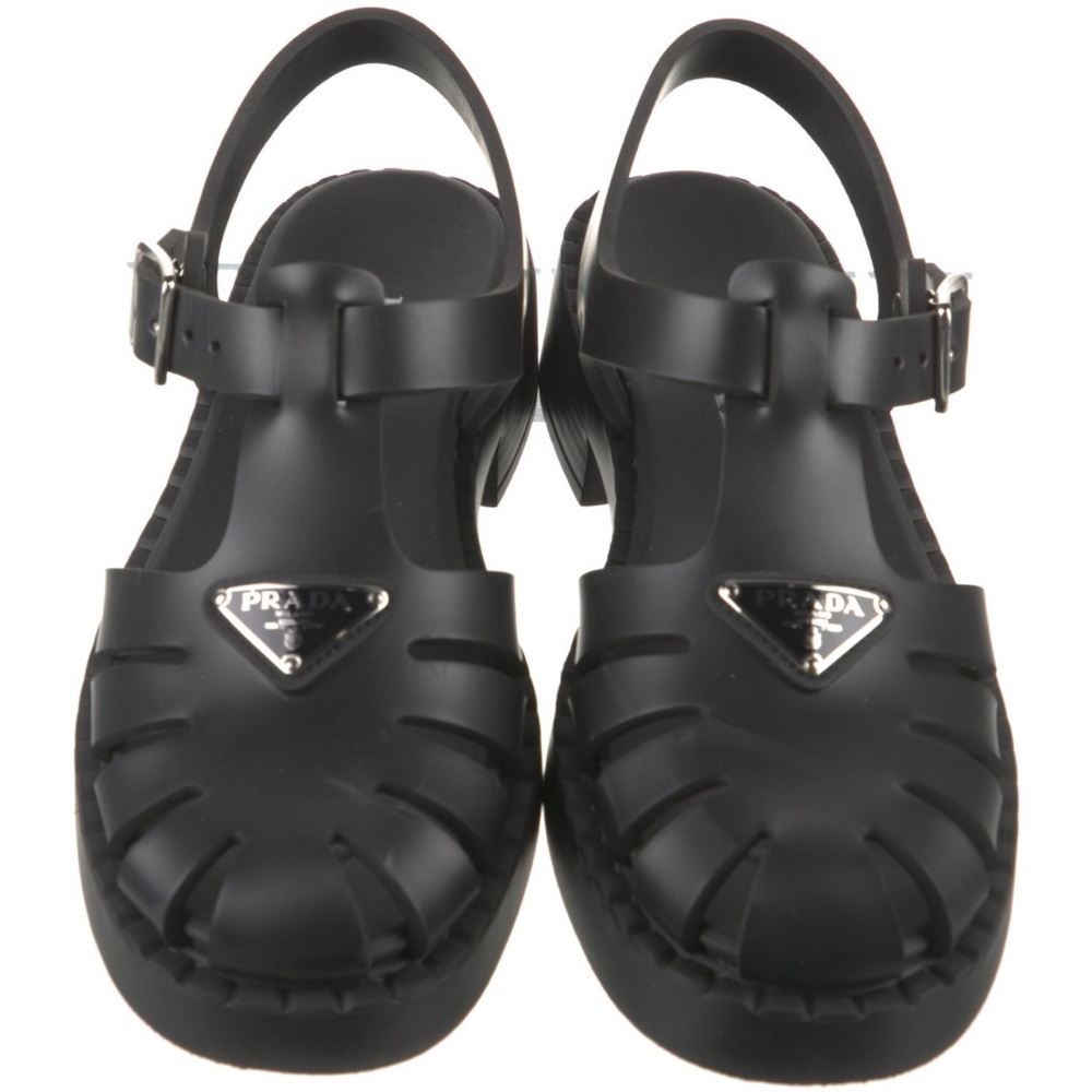 Prada Brushed Leather Fisherman Sandals Size 7